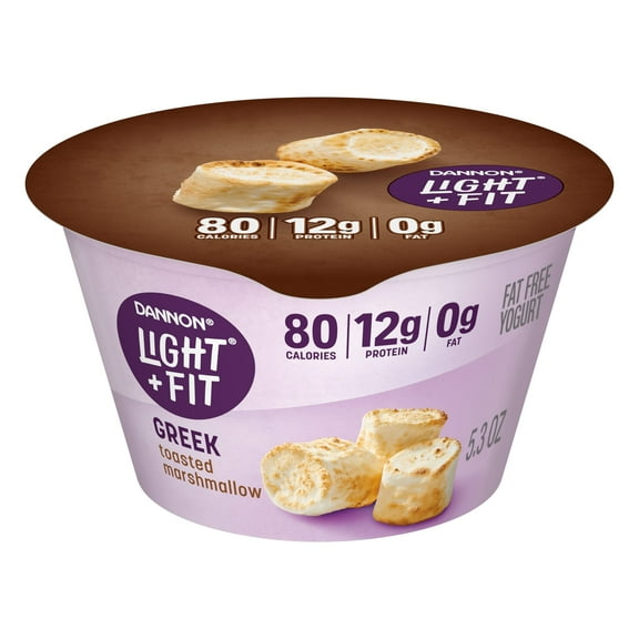 Light Fit Toasted Marshmallow Greek Fat Free Yogurt Cup, 5.3 oz