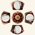 thumbnail image 2 of Red Medallion Bird Pattern Round Table Placemats Set Of 5 Wedge Table Mats Washable Heat Resistant Place Mat For Dining Table Kitchen Farmhouse Restaurant, 2 of 6