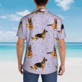 thumbnail image 6 of Daiia German Shepherd Dog Hawaiian Shirt for Men Gentle Cotton Regular Short Sleeve Casual-X-Large, 6 of 9