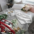thumbnail image 3 of Christmas Red Truck Throw Flannel Blanket 50x60In Winter Car Deer Xmas Trees Snow Grey Super Soft Cozy Bed Blanket, Lightweight Plush Fuzzy Bed Throw for Bedroom Sofa Couch Living Room, 3 of 4