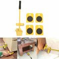 thumbnail image 3 of Heavy-Duty Furniture Moving Tool Kit with 200KG Load Capacity – 4-Roller Sliders, ABS & Alloy Steel Construction, Anti-Slip Design, Lever Principle Lifter for Refrigerators, Washing Machines,, 3 of 6