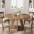 thumbnail image 5 of Tribesigns Round Dining Table for 4, Oak Kitchen Table 47 Inch Farmhouse Wood Kitchen Dinning Table for Kitchen Living Room, 5 of 6