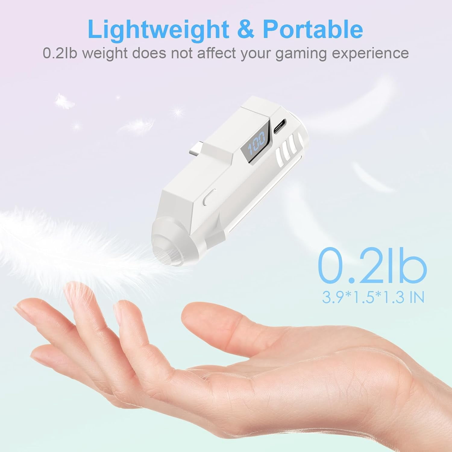 GAEKOL Battery Pack for Meta/Oculus Quest 3/Quest 3S，15W Fast Charge 5000mAh Power Bank with LCD Indicator for Extended 1-2 Hours Playtime - Rechargeable Mini Lightweight Accessories