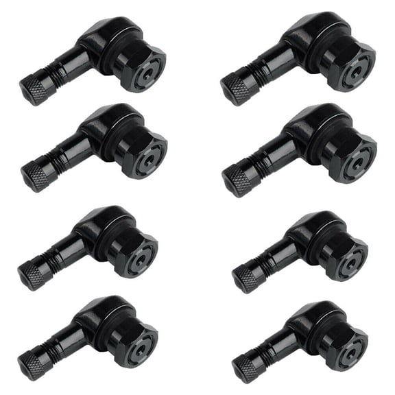 8pcs 90 Degree Aluminum Motorcycle Valve Stems Tire Rim Wheel Universal BLACK