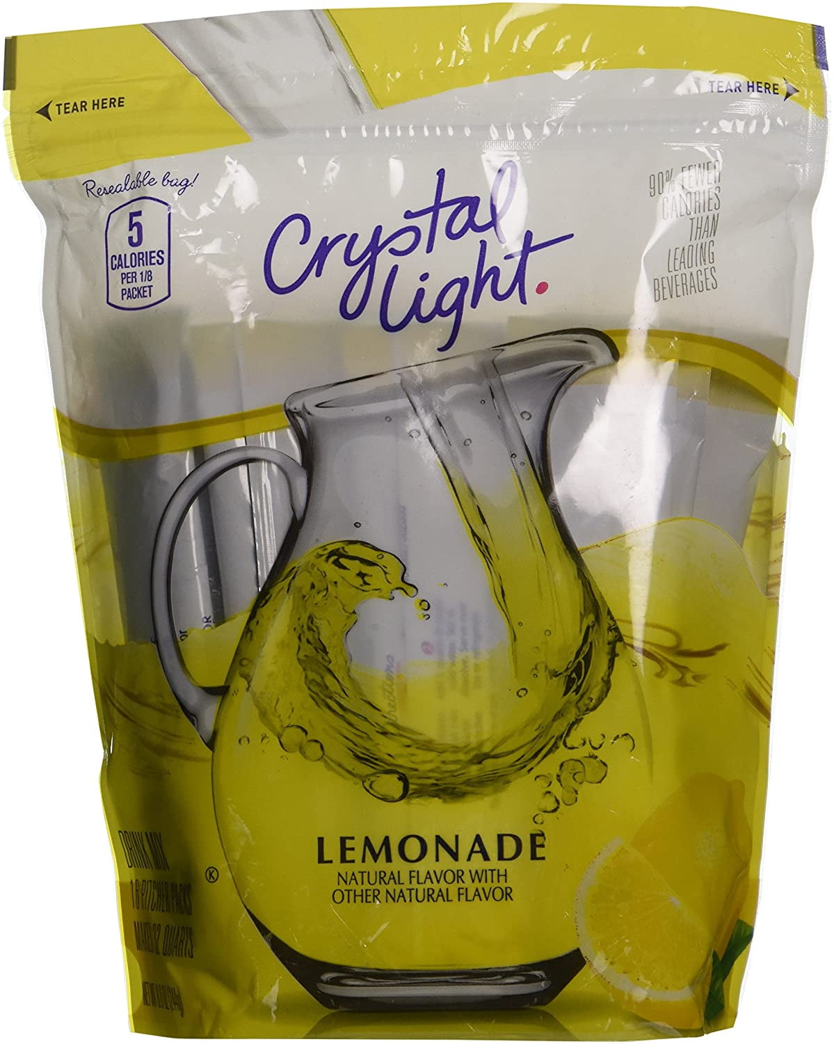 Is Lemonade Powder Good For You Crystal Light Lemonade 16 Pitcher Packs - 8.6 Ounce - Walmart.com