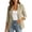Khaki, variant on Casual Blazers for Women Lapel Collar Button 3/4 Sleeve Dress Jacket Office Business Work Jackets with Pockets White M