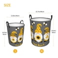 thumbnail image 5 of Haiem Bee Kind Leather Dirty Clothes Laundry Basket,Sturdy & Waterproof,Collapsible Round Design For Efficient Space Management,Multi-Purpose Storage Basket, 5 of 8