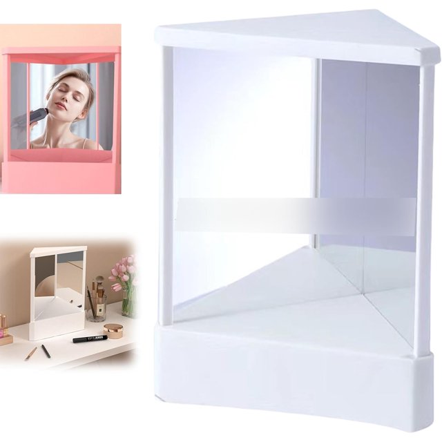 Non Reversing Mirror, True Image Reflection, True Reflection Standing Cosmetic Mirror, Precision True Images Real Reflection, Non-reversing Mirror for Makeups Vanity & Beauty (7.5 * 9.1in,Black)