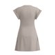 thumbnail image 5 of 2025 Vestido ajustado plisado liso para mujer: cuello en V, manga corta, largo mini con diseño acanalado sin costuras., 5 of 5