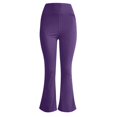thumbnail image 4 of Yoga Pants Women High Waist Casual Soft Straight Leg Flare Leggings Tummy Control Seamless Bootcut Pants With Pockets, 4 of 6