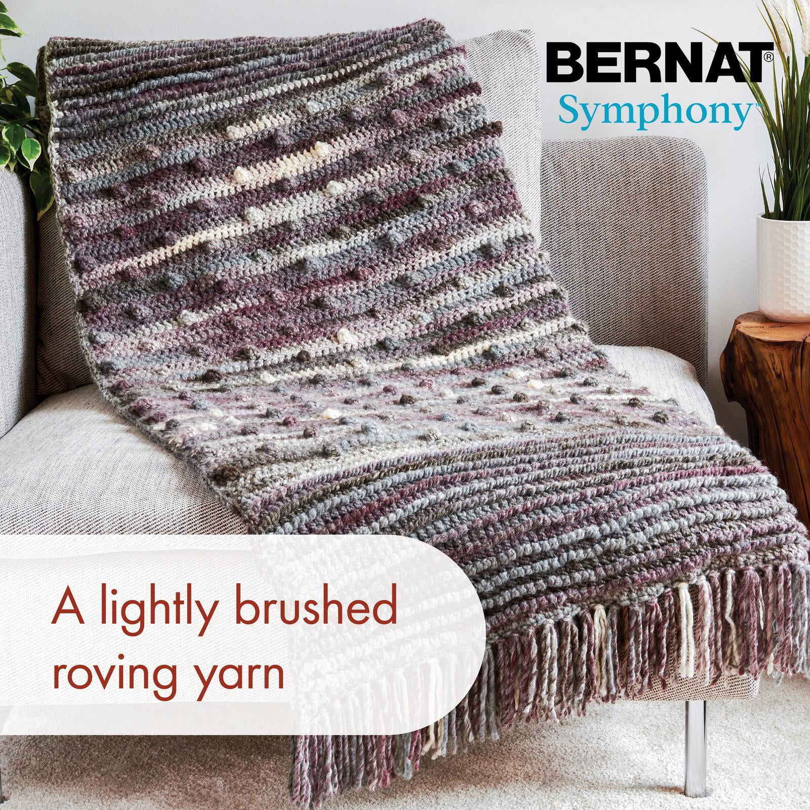 Bernat® Symphony™ #5 Bulky Blend Yarn, 7.9oz/225g 309 Yards, Bernat Symphony Yarn