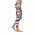 thumbnail image 3 of SUNENAT Fashion Watermelon Art on Black Striped Stretchy Capri Leggings Skinny Yoga Sports Pants XXXL, 3 of 4