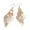 Golden, variant on 1 Pair Lady Earrings Leaf Shape Long Exquisite Creative Drop Earrings for Prom