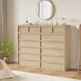 thumbnail image 3 of Kselythan Tall 5 Drawer/7 Drawer Dresser for Bedroom,Modern Closet Chest of Drawers with Storage Freestanding,Modern Dresser Organizer for Bedroom,Living Room, Natural Oak, 3 of 7