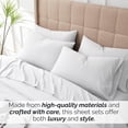 thumbnail image 6 of Neutral Solid Color Brushed Microfiber Deep Pocket Sheet Set, 6 of 9