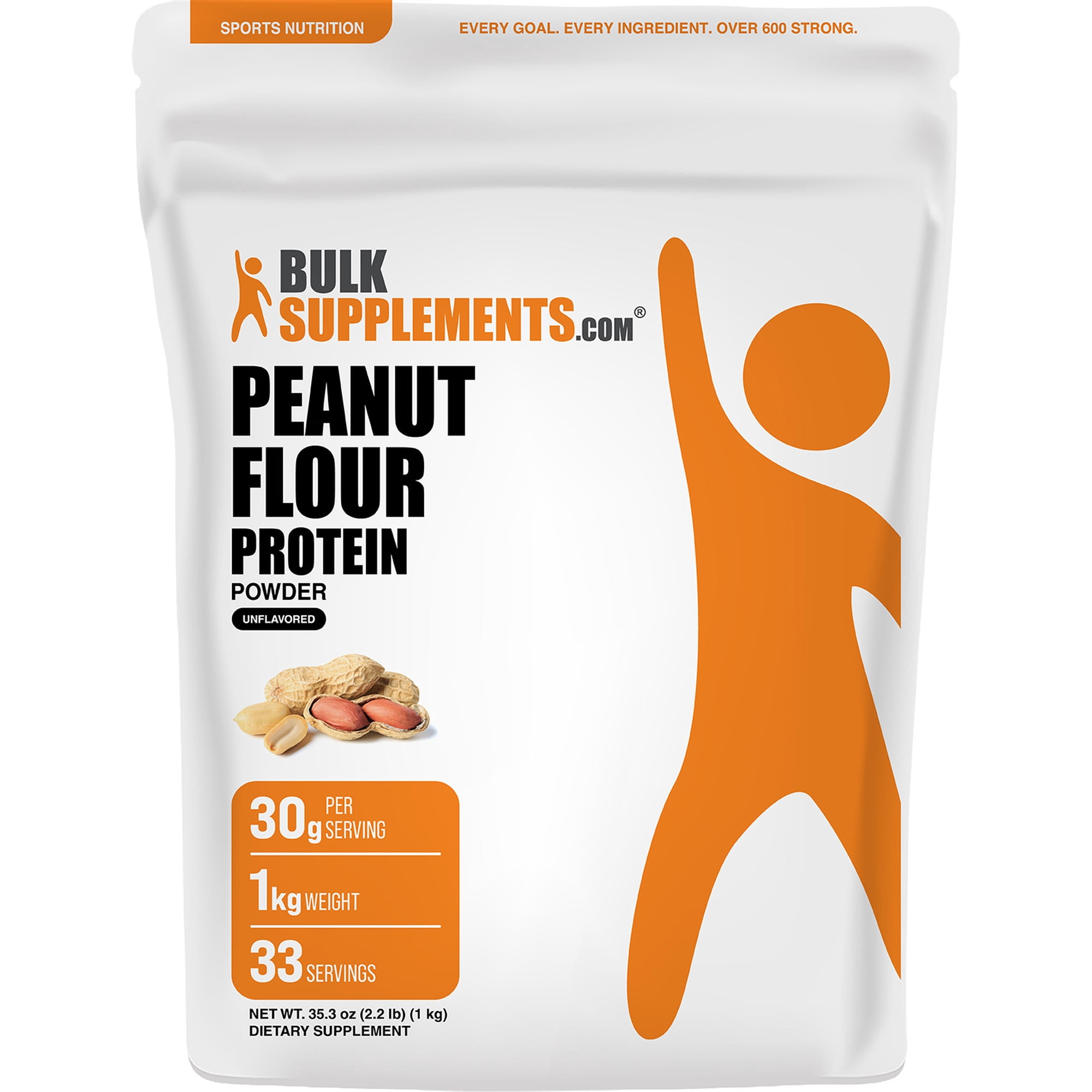BulkSupplements Peanut Protein Powder- 1 Kilogram (2.2 lbs)