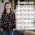 thumbnail image 7 of Uorisanigo Girls Half Zip Collar Sweatshirts Fall Winter Clothes Oversized No Hood Colorful Dog Paw Quarter Zipper Hoodies with Long Sleeve Pullover for Vacation Shopping Exercise Wear, 7 of 7