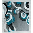 thumbnail image 2 of Designer Home Swan Area Rug 2050 11369 Rhiannon Turquoise Loops Stripes 7' 10" x 10' 6" Rectangle, 2 of 2