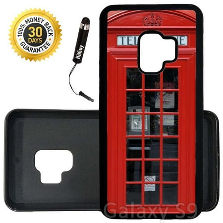 Custom Galaxy S9 Case (Red Telephone Booth Best Of London) Edge-to-Edge Rubber Black Cover Ultra Slim | Lightweight | Includes Stylus Pen by (Best G Pen For Weed)
