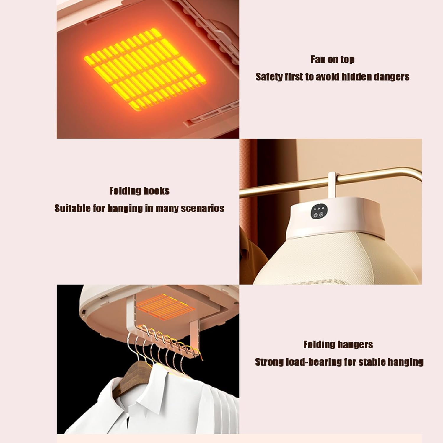 Portable Clothes Dryer, Mini Dryer, Compact Foldable Drying Machine with Adjustable Timer, PTC Heating, Energy-Saving, Efficient and Fast Drying, for Travel, RV, Home, Apartment