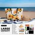 thumbnail image 5 of Wukai Sunflower 5 Print Zipper Bag,large Beach Tote Bag,Waterproof Sandproof Bag,Grocery and Picnic Tote Travel Bag, 5 of 5