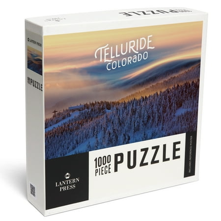 

Lantern Press 1000 Piece Jigsaw Puzzle Telluride Colorado Ski Lift Scene Fog and Sunridse on Mountains