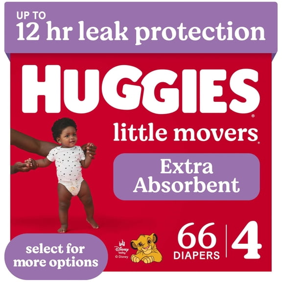 Huggies Little Movers Baby Diapers (Choose Your Size & Count)