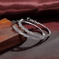 thumbnail image 3 of Zircon Loop Earrings Party Crystal Elegant Earrings Women Fashion Accessories Gift, 3 of 4