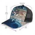 thumbnail image 3 of Picia White Jellyfish Dansing in the Ocean Pattern Trucker Hat,Baseball Cap,Sun Protection Cap,Stylish Headwear,Leisure Cap,Outdoor Sports Cap, 3 of 7