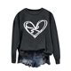 thumbnail image 5 of RKSTN Valentine Gifts Women's Valentine's Day Sweatshirts Plus Size Crewneck Heart Graphic Print Hoodless Sweatshirt Womens Casual Oversized Round Neck Loose Comfy Sweatshirt Fall Spring Clothes, 5 of 6