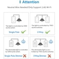 thumbnail image 5 of meross 3 Way Smart Switch, Smart Light Switch Supports Apple HomeKit, Siri, Alexa, Google Assistant & SmartThings, 2.4GHz WiFi Light Switch Neutral Wire Required, Remote Control Timer 1 Pack, 5 of 6