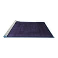 thumbnail image 2 of Ahgly Company Machine Washable Indoor Round Abstract Blue Contemporary Area Rugs, 4' Round, 2 of 4
