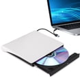 thumbnail image 1 of Hcsunfly Unidad externa de CD/DVD para computadora portátil, reproductor de CD/DVD tipo C USB 3.0 Lector de grabadora portátil compatible con Mac MacBook Pro/Air iMac Desktop Windows 7/8/10/XP/Vista (, 1 of 5