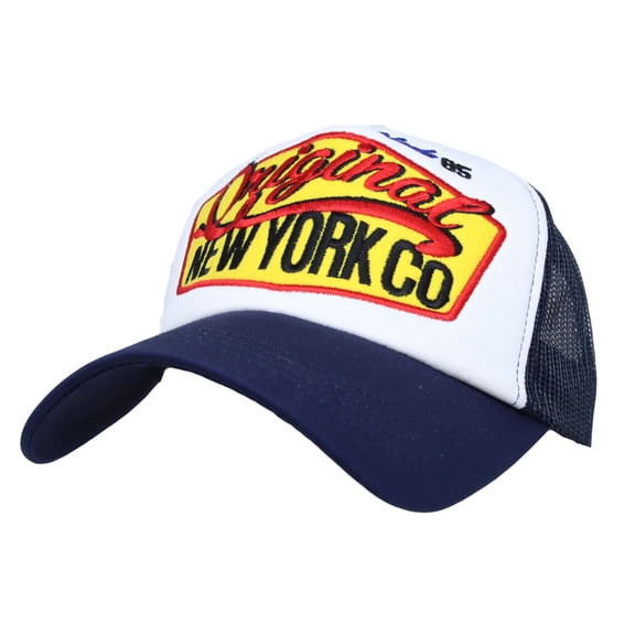 WITHMOONS Cotton Baseball Cap Colorful Meshed New York Embroidery Hat For Men Women CTM1399 (Navy)