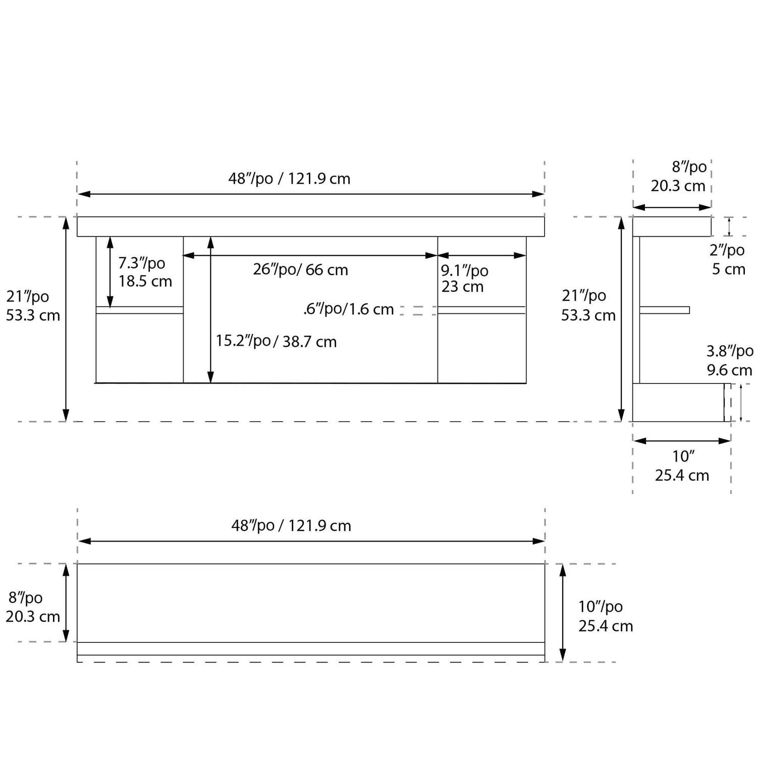 Electric Fireplace Floating Mantel Shelf