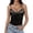 Black Tank Tops, variant on Women V Neck Velvet Lace Trim Sleeveless Camisole Cropped Tank Tops Backless Casual Summer Solid Color Wear Cozy Female Camis