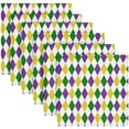 thumbnail image 6 of Coolnut Mardi Gras Cloth Napkins Set of 4, Oversized Washable Reusable Polyester Dinner Table Napkins for Family, Restaurant, Party Decor, 20 x 20 Inch, 6 of 7
