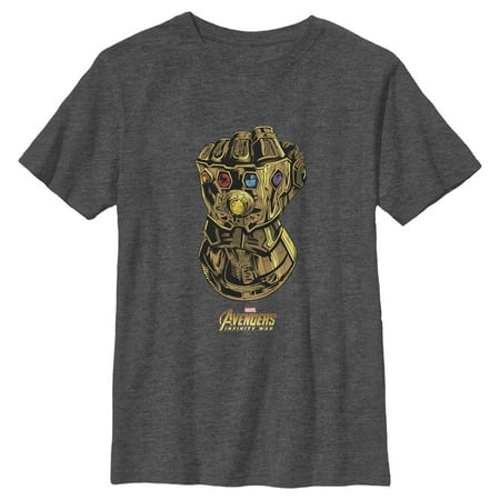Boy s Marvel Avengers: Avengers: Infinity War Power Gauntlet Graphic Tee Charcoal Heather Small