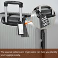 thumbnail image 5 of Equipaje Etiqueta, PVC Identificador Tarjeta Soporte Etiqueta, No Tu Bolsa Patrón Viaje Bolso Etiqueta con Ajustable Correa para Equipaje Maleta, Negro, 5 of 5