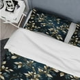 thumbnail image 4 of Designart "Royal Vines In Gold And Blue Botanicals" Floral Bedding Covert Set - Cottage Bed Set With 1 Sham, 4 of 5