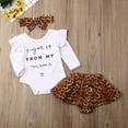 thumbnail image 3 of SUNSIOM Baby Girls 3PCS Outfit Set, Romper, Leopard Layer Pant, Hair Band, 3 of 5