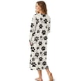 thumbnail image 2 of Xoenoiee Dog Paw Print Nightgown Womens Loose Fit Sleepwear Long Loungewear Dress Soft Long Sleeve House Dress Mumu Dress, Size M, 2 of 7