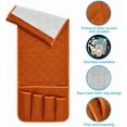 thumbnail image 4 of Sofa Armrest Organizer Non-Slip Arm Chair Bedside Caddy Storage Organizer for Recliner Couch with 5 Pockets for Cell Phone TV Remote Control Magazines, 4 of 6