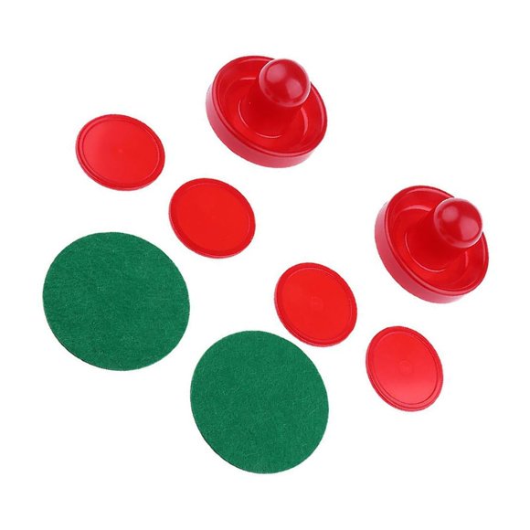 Yingyy Ensembles de Deux Poussoirs de Hockey sur Air Gardiens Poussoirs de Hockey Plus Quatre Rondelles L Rouge