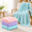 Pink, Purple, Blue-6, variant on Cyan Orange 12-Pack 50 x 60 Inch Microfiber Polyester Fleece Throw Blankets
