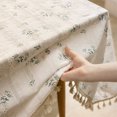 thumbnail image 4 of Guozer Decorative Tablecloth with Tassels Retro Cotton and Linen Tablecloth Coffee Table Covers for Party Decor, 4 of 7