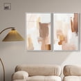 thumbnail image 3 of Neutral Harmony Modern Japandi Duo Framed High-Gloss Acrylic Glass Wall Art Gold Set by Art Remedy, White Frame, 20 x 30, 3 of 6