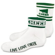 Angle View: 2" Quarter Sock With Cheer & Stripes