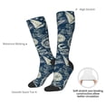 thumbnail image 4 of Xecao Nautical Style print thigh-high socks, crafted for both men and women with a stretchy, high-opaque design perfect for daily wear, 4 of 6