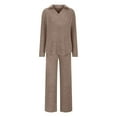 thumbnail image 5 of yievot Lounge Sets for Women Long Sleeved Knitted Two Piece Sweater and Pants Pajamas Loungewear Two Piece Outfits, 5 of 5